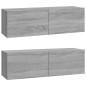 vidaXL 3-tlg. TV-Schrank-Set Grau Sonoma Holzwerkstoff vidaXL 3-tlg. TV-Schrank-Set Grau Sonoma Holzwerkstoff