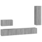 vidaXL 4-tlg. TV-Schrank-Set Grau Sonoma Holzwerkstoff vidaXL 4-tlg. TV-Schrank-Set Grau Sonoma Holzwerkstoff