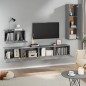 vidaXL 4-tlg. TV-Schrank-Set Grau Sonoma Holzwerkstoff vidaXL 4-tlg. TV-Schrank-Set Grau Sonoma Holzwerkstoff
