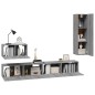 vidaXL 4-tlg. TV-Schrank-Set Grau Sonoma Holzwerkstoff vidaXL 4-tlg. TV-Schrank-Set Grau Sonoma Holzwerkstoff