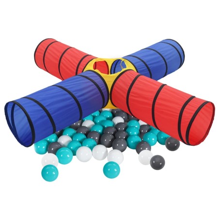 vidaXL Spieltunnel mit 250 Bällen Mehrfarbig