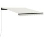 vidaXL Markise Manuell Einziehbar mit LED 300x250 cm Creme vidaXL Markise Manuell Einziehbar mit LED 300x250 cm Creme