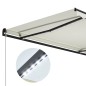 vidaXL Markise Manuell Einziehbar mit LED 300x250 cm Creme vidaXL Markise Manuell Einziehbar mit LED 300x250 cm Creme