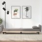 Schlafsofa mit Getränkehaltern Taupe Stoff Schlafsofa mit Getränkehaltern Taupe Stoff