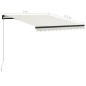 vidaXL Markise Manuell Einziehbar mit LED 300x250 cm Creme vidaXL Markise Manuell Einziehbar mit LED 300x250 cm Creme