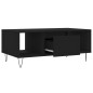 vidaXL Couchtisch Schwarz 90x50x36,5 cm Holzwerkstoff vidaXL Couchtisch Schwarz 90x50x36,5 cm Holzwerkstoff