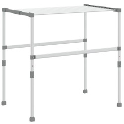 vidaXL Wäschetrockner 83x(50-55)x(40-85) cm Aluminium