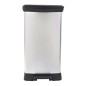 Curver Tretmülleimer Deco Rechteckig 50L Silbern Curver Tretmülleimer Deco Rechteckig 50L Silbern