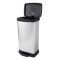 Curver Tretmülleimer Deco Rechteckig 50L Silbern Curver Tretmülleimer Deco Rechteckig 50L Silbern