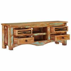 vidaXL TV-Schrank 110x30x40 cm Altholz Massiv