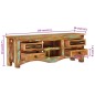 vidaXL TV-Schrank 110x30x40 cm Altholz Massiv vidaXL TV-Schrank 110x30x40 cm Altholz Massiv