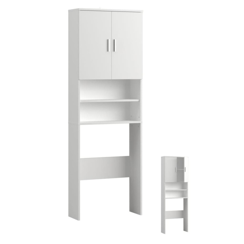 FMD Waschmaschinenschrank mit Stauraum Weiß FMD Waschmaschinenschrank mit Stauraum Weiß