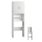FMD Waschmaschinenschrank mit Stauraum Weiß FMD Waschmaschinenschrank mit Stauraum Weiß