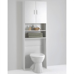 FMD Waschmaschinenschrank mit Stauraum Weiß