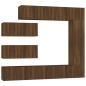 vidaXL 7-tlg. TV-Schrank-Set Braun Eichen-Optik Holzwerkstoff vidaXL 7-tlg. TV-Schrank-Set Braun Eichen-Optik Holzwerkstoff