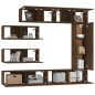 vidaXL 7-tlg. TV-Schrank-Set Braun Eichen-Optik Holzwerkstoff vidaXL 7-tlg. TV-Schrank-Set Braun Eichen-Optik Holzwerkstoff