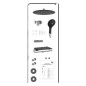 EISL Duschset mit Thermostatarmatur GRANDE VITA Chrom-Schwarz EISL Duschset mit Thermostatarmatur GRANDE VITA Chrom-Schwarz