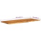 vidaXL Badezimmer-Waschtischplatte Massivholz Akazie 140x52x2,5 cm vidaXL Badezimmer-Waschtischplatte Massivholz Akazie 140x52x2,5 cm