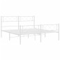 vidaXL Bettgestell mit Kopf- und Fußteil Metall Weiß 135x190 cm vidaXL Bettgestell mit Kopf- und Fußteil Metall Weiß 135x190 cm