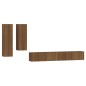 vidaXL 4-tlg. TV-Schrank-Set Braun Eichen-Optik Holzwerkstoff vidaXL 4-tlg. TV-Schrank-Set Braun Eichen-Optik Holzwerkstoff