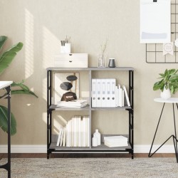 vidaXL Bücherregal Grau Sonoma 78,5x33x82 cm Holzwerkstoff