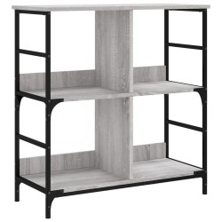vidaXL Bücherregal Grau Sonoma 78,5x33x82 cm Holzwerkstoff