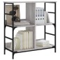 vidaXL Bücherregal Grau Sonoma 78,5x33x82 cm Holzwerkstoff vidaXL Bücherregal Grau Sonoma 78,5x33x82 cm Holzwerkstoff