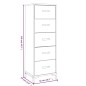 vidaXL Kommode 42x35x110 cm Massivholz Kiefer vidaXL Kommode 42x35x110 cm Massivholz Kiefer