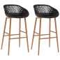 vidaXL Barhocker 2 Stk. Schwarz vidaXL Barhocker 2 Stk. Schwarz