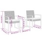 vidaXL 3-tlg. Garten-Essgruppe mit Kissen Braun PP-Rattan vidaXL 3-tlg. Garten-Essgruppe mit Kissen Braun PP-Rattan