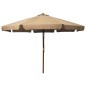 vidaXL Sonnenschirm mit Holzmast 330 cm Taupe vidaXL Sonnenschirm mit Holzmast 330 cm Taupe