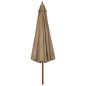 vidaXL Sonnenschirm mit Holzmast 330 cm Taupe vidaXL Sonnenschirm mit Holzmast 330 cm Taupe