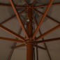 vidaXL Sonnenschirm mit Holzmast 330 cm Taupe vidaXL Sonnenschirm mit Holzmast 330 cm Taupe