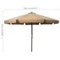 vidaXL Sonnenschirm mit Holzmast 330 cm Taupe vidaXL Sonnenschirm mit Holzmast 330 cm Taupe