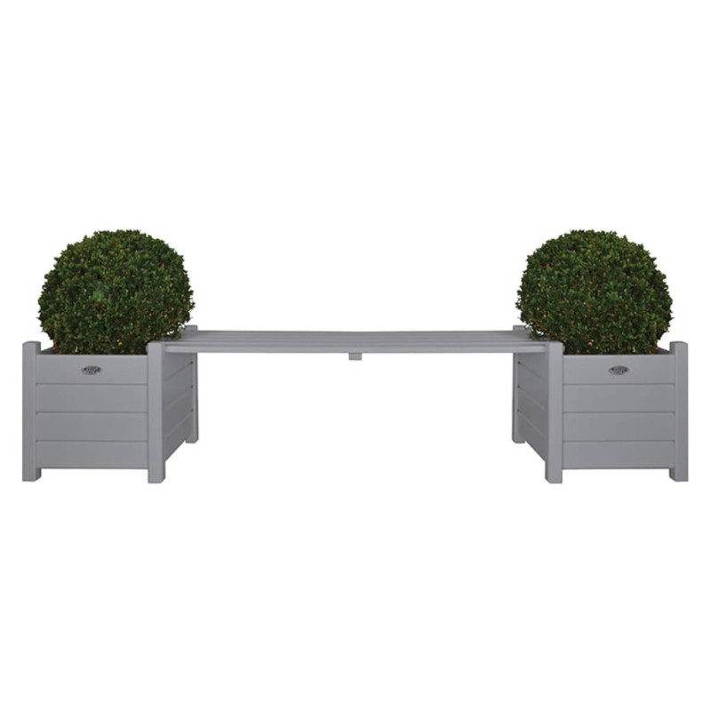 Esschert Design Pflanzkästen mit Bankbrücke grau CF33G Esschert Design Pflanzkästen mit Bankbrücke grau CF33G