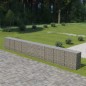 vidaXL Gabionenwand mit Abdeckung Verzinkter Stahl 900×50×100 cm vidaXL Gabionenwand mit Abdeckung Verzinkter Stahl 900×50×100 cm