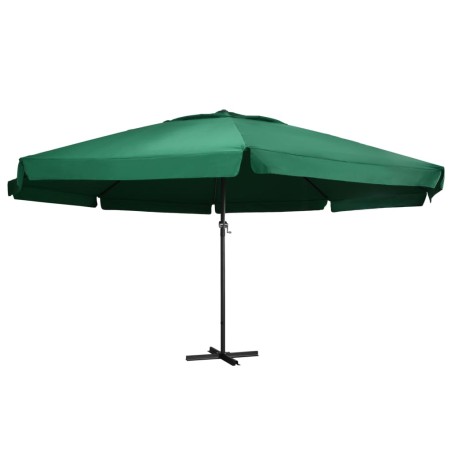 vidaXL Sonnenschirm mit Aluminium-Mast 600 cm Grün 