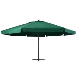 vidaXL Sonnenschirm mit Aluminium-Mast 600 cm Grün 