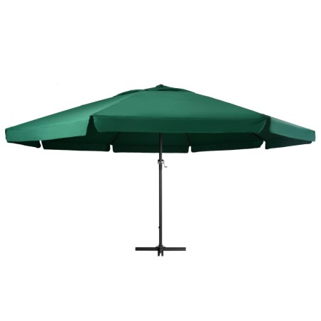 vidaXL Sonnenschirm mit Aluminium-Mast 600 cm Grün 