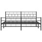 vidaXL Bettgestell mit Kopf- und Fußteil Metall Schwarz 183x213 cm vidaXL Bettgestell mit Kopf- und Fußteil Metall Schwarz 183x213 cm