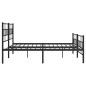 vidaXL Bettgestell mit Kopf- und Fußteil Metall Schwarz 183x213 cm vidaXL Bettgestell mit Kopf- und Fußteil Metall Schwarz 183x213 cm
