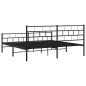 vidaXL Bettgestell mit Kopf- und Fußteil Metall Schwarz 183x213 cm vidaXL Bettgestell mit Kopf- und Fußteil Metall Schwarz 183x213 cm