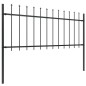 vidaXL Gartenzaun mit Speerspitzen Stahl 1,7 x 0,8 m Schwarz vidaXL Gartenzaun mit Speerspitzen Stahl 1,7 x 0,8 m Schwarz