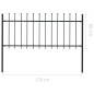 vidaXL Gartenzaun mit Speerspitzen Stahl 1,7 x 0,8 m Schwarz vidaXL Gartenzaun mit Speerspitzen Stahl 1,7 x 0,8 m Schwarz