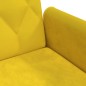 Schlafsofa mit Armlehnen Gelb Samt Schlafsofa mit Armlehnen Gelb Samt