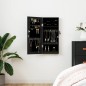Schmuckschrank mit Spiegel Wandmontage Schwarz 30x8,5x67 cm Schmuckschrank mit Spiegel Wandmontage Schwarz 30x8,5x67 cm