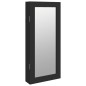 Schmuckschrank mit Spiegel Wandmontage Schwarz 30x8,5x67 cm Schmuckschrank mit Spiegel Wandmontage Schwarz 30x8,5x67 cm