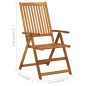 vidaXL Verstellbare Gartenstühle 2 Stk. Massivholz Akazie vidaXL Verstellbare Gartenstühle 2 Stk. Massivholz Akazie