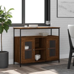 vidaXL Sideboard Braun Eichen-Optik 100x35x80 cm Holzwerkstoff