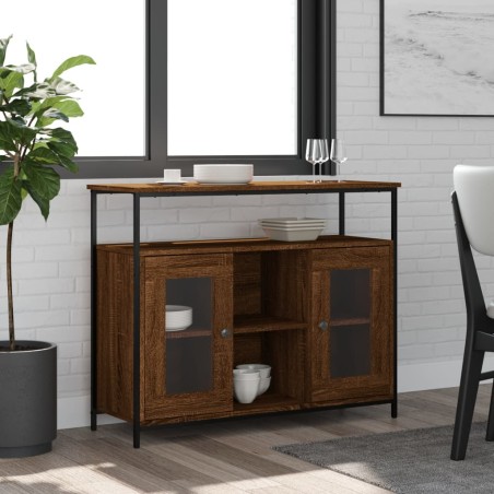 vidaXL Sideboard Braun Eichen-Optik 100x35x80 cm Holzwerkstoff